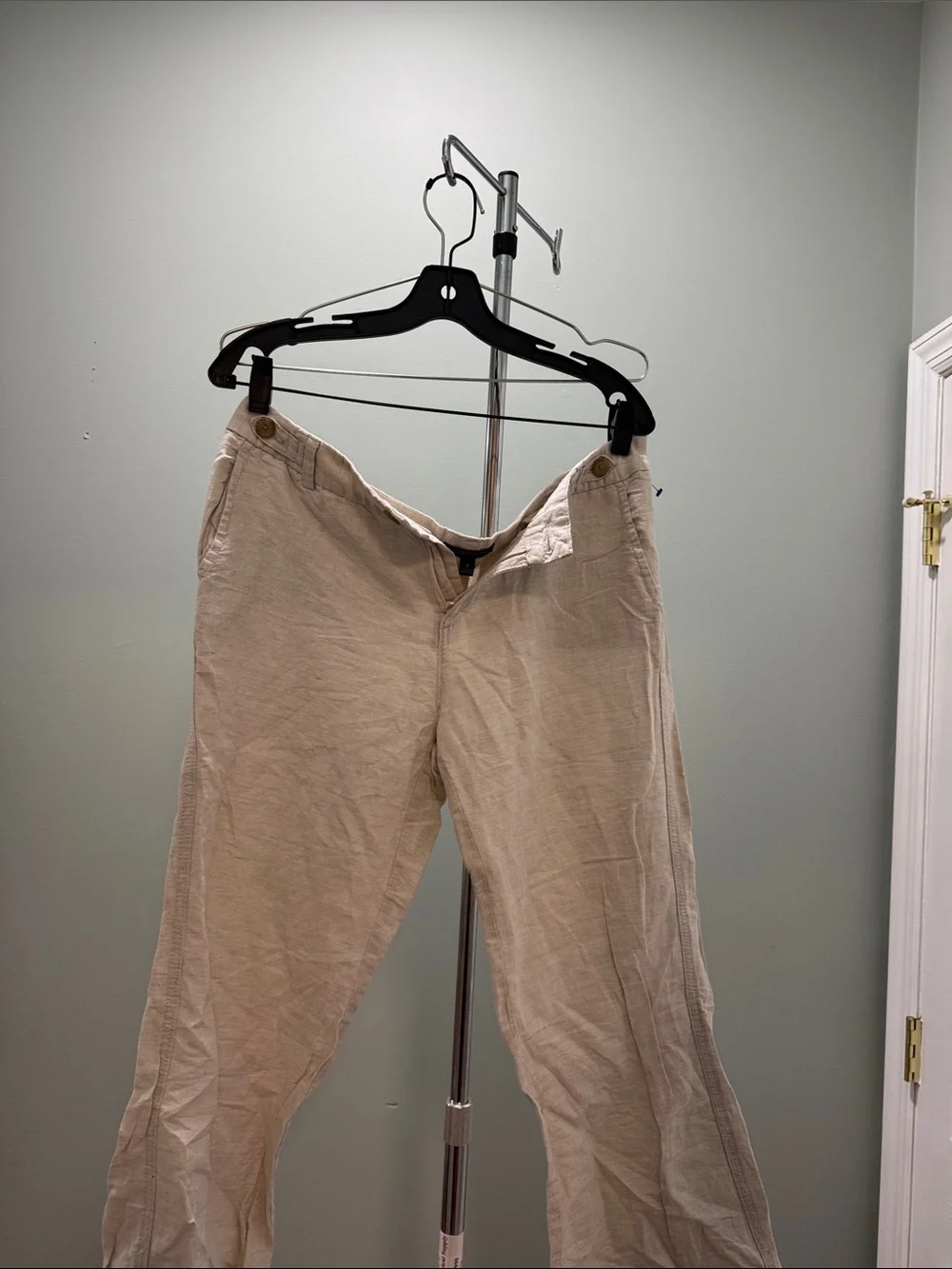 Banana Republic Women's Khaki Linen-Blend Chinos - Light Beige